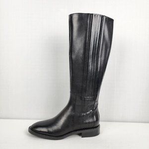NINE West Black Leather Knee High Boots Size 7